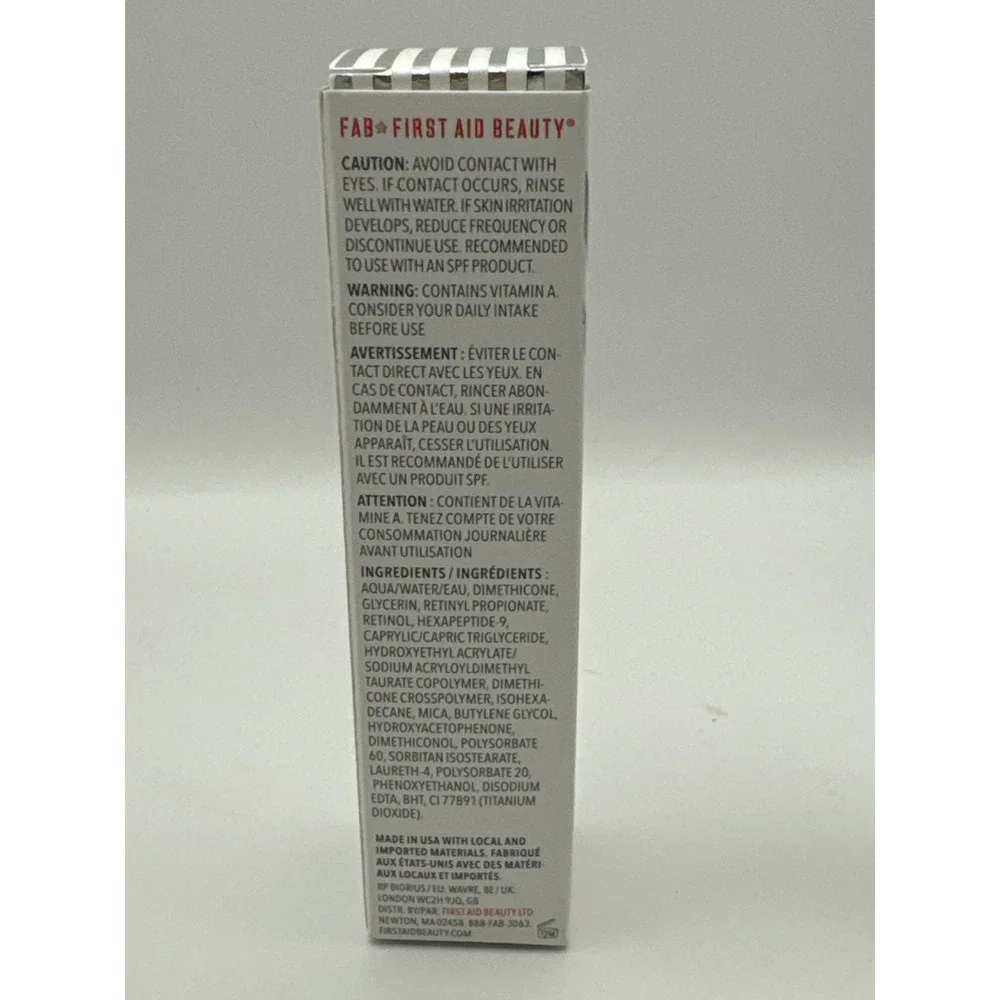 First Aid Beauty 0.3% Retinol Complex Serum with Peptides for Sensitive Skin 1oz